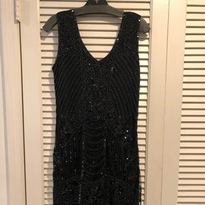 1920s Flapper Dress Gatsby Sequin Scalloped Inspired Cocktail Dress